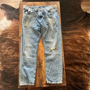 Denim & Supply Ralph Lauren Women's Distressed Blue Boyfriend Jeans